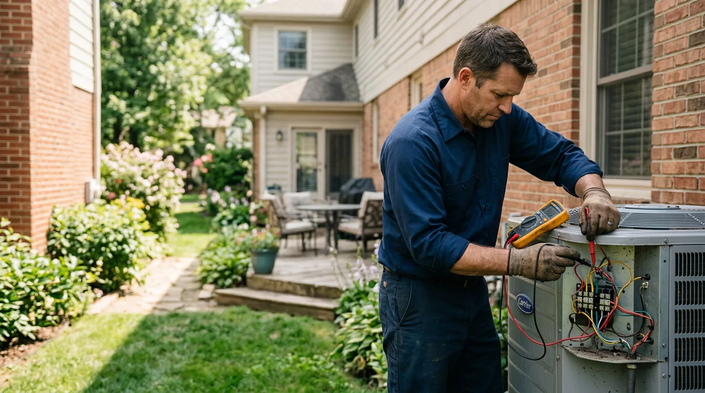 HVAC technician working near Baroda, MI